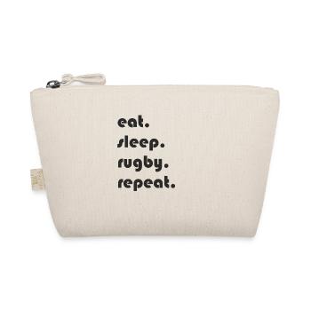 Rugby - eat. Sleep. rugby. repeat. - Organic Pouch - nature - Front