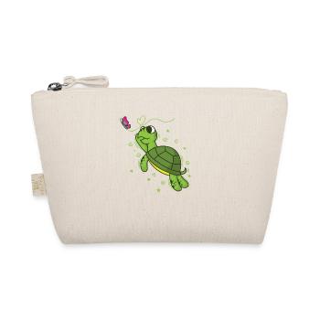 Turtle with Butterfly Reptile Water - Organic Pouch - nature - Front