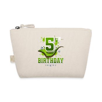 5. Geburtstag Fußball 5 Jahre - Bio-Täschchen - Natur - Vorne