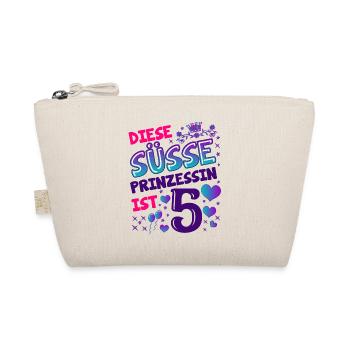 5. Geburtstag Mädchen Geschenk Königstochter - Bio-Täschchen - Natur - Vorne