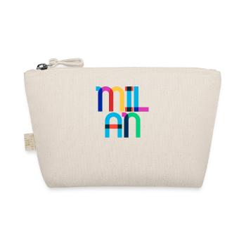 Milan Italy Pop Art Letters - Organic Pouch - nature - Front