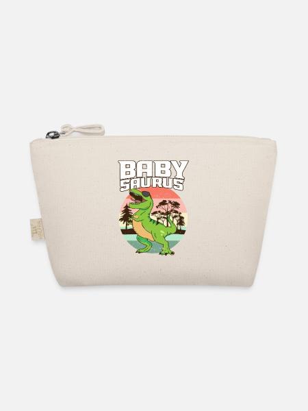 Saurus Family Matching I Tyrannosaurus T-Rex I - Organic Pouch - nature - Front