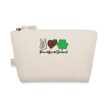 Peace Love Shamrock Leopard Print Patricks Day - Trousse biologique - nature - Devant