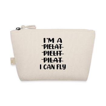 Pilots saying fly airplane funny gift - Organic Pouch - nature - Front