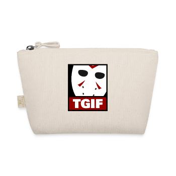 Horror mask thank God it's Friday - Organic Pouch - nature - Front