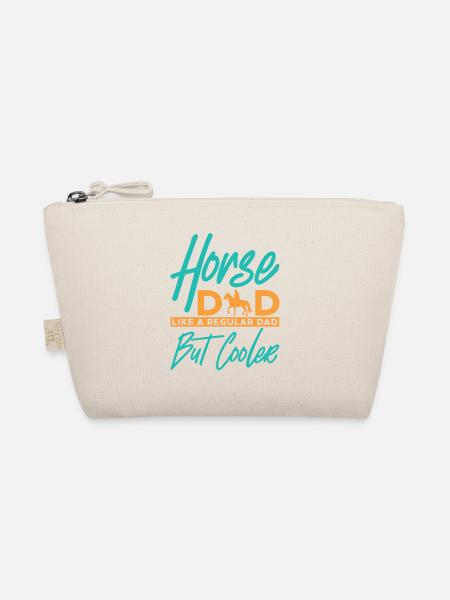 Horse Dad Like A Regular Dad But Cooler Rider Eque - Bio-Täschchen - Natur - Vorne