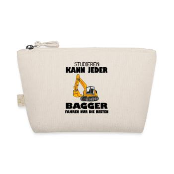 Bagger Baggerfahrer Spruch - Bio-Täschchen - Natur - Vorne