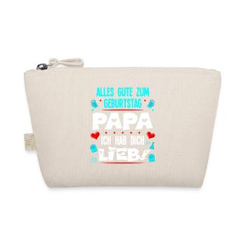 Papa Geburtstag Geschenk Geburtstagsgeschenk Kind - Bio-Täschchen - Natur - Vorne