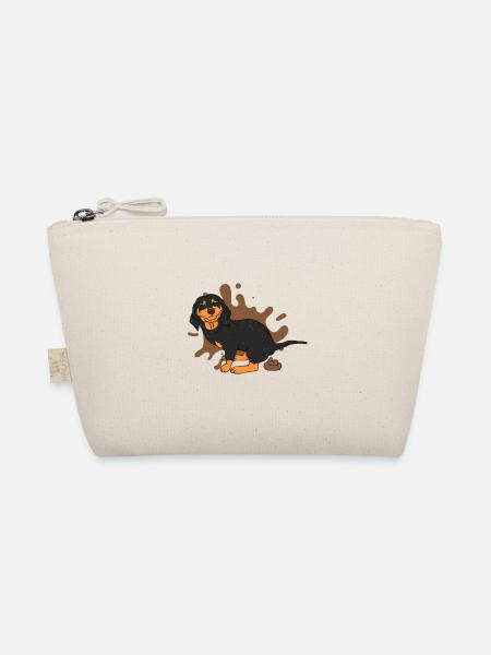 Dachshund poops pile - Organic Pouch - nature - Front