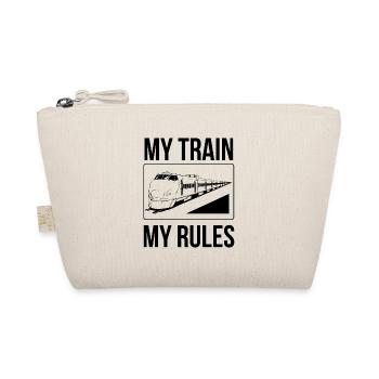 Train driver sayings my train my rules - Organic Pouch - nature - Front