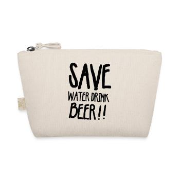 Save water drink beer - Bio-Täschchen - Natur - Vorne