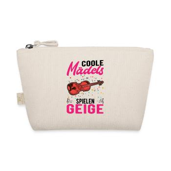 Coole Mädels spielen Geige Violine Geige - Bio-Täschchen - Natur - Vorne