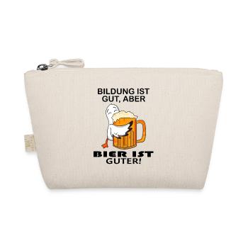 Bier Spruch lustig - Bio-Täschchen - Natur - Vorne