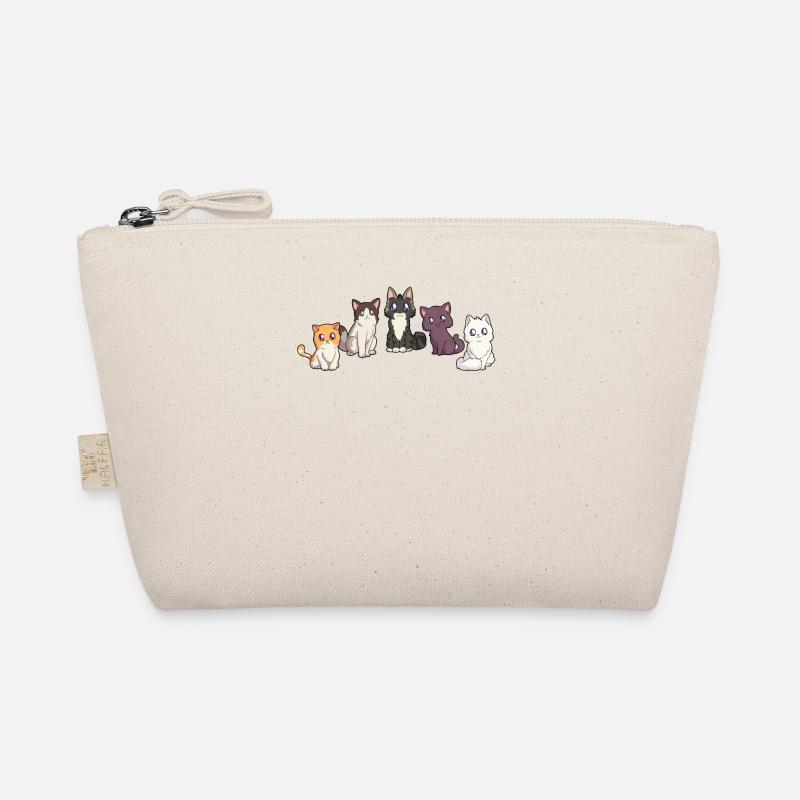 Five Cute Kittens - Kawaii Cats - Organic Pouch - nature