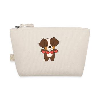 Australian Shepherd Dog Hearts Favorite Animal Heart - Organic Pouch - nature - Front