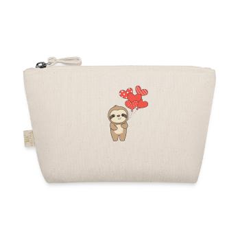 Sloth cute animals with hearts favorite animal heart - Organic Pouch - nature - Front