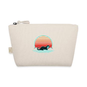 Otter Retro Vintage 80er Jahre Cool Style Tierliebhaber - Bio-Täschchen - Natur - Vorne