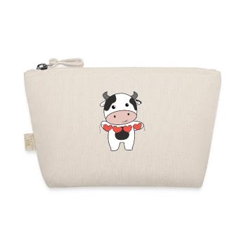 Vache pour la Saint-Valentin doux animaux avec des cœurs - Trousse biologique - nature - Devant