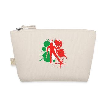 Italien Flagge Biathlonist - Biathlon - Bio-Täschchen - Natur - Vorne