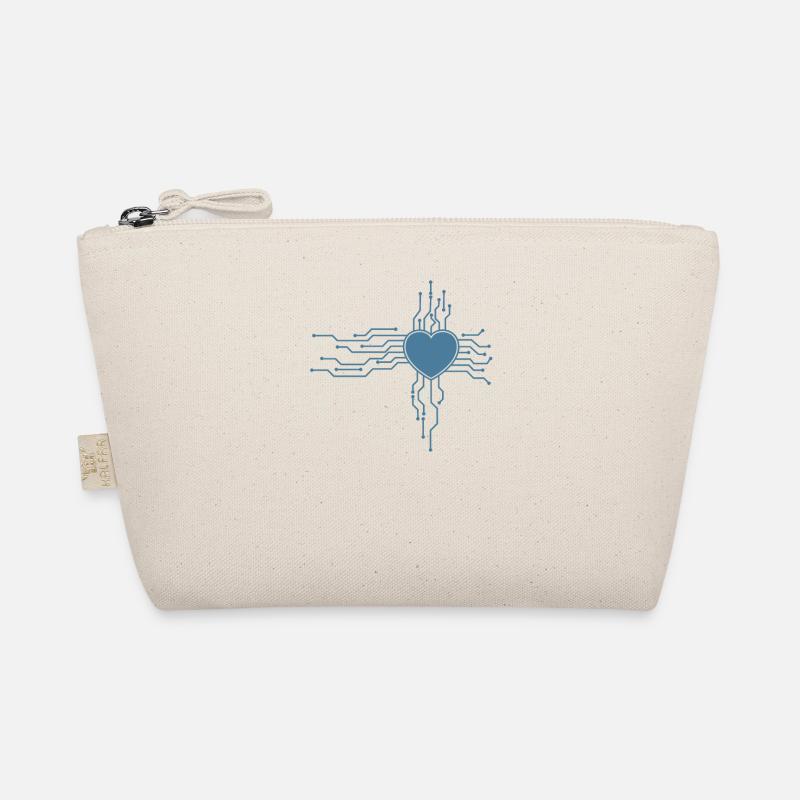 Heart with electronics Profession Technology Electricity Organic Pouch