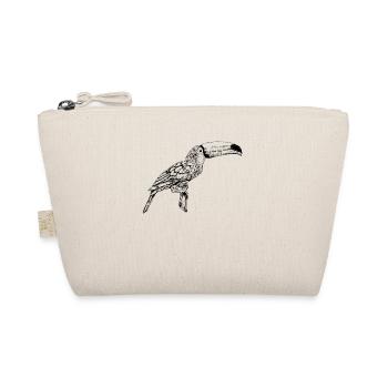 Stroke Drawing - Toucan - Organic Pouch - nature - Front