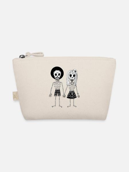 Mexique Skull Skeleton Paire De Death Festival Squelettes - Trousse biologique - nature - Devant
