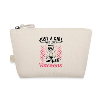 Just a girl who loves Racoons Waschbär - Bio-Täschchen - Natur - Vorne