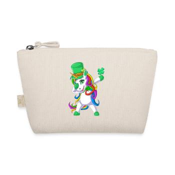 dabbing unicorn st patricks day - Organic Pouch - nature - Front