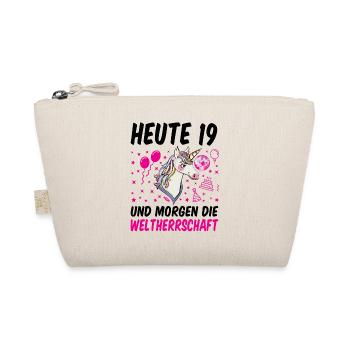 19 Geburtstag Mädchen Geschenk lustig 19. Ehrentag - Bio-Täschchen - Natur - Vorne