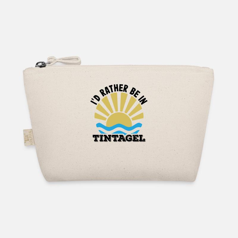 Tintagel - Cornwall - I'd rather be in Tintagel Organic Pouch