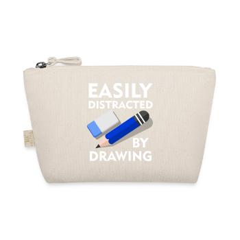 Distracted by Drawing Funny Hobby Illustrator - Organic Pouch - nature - Front