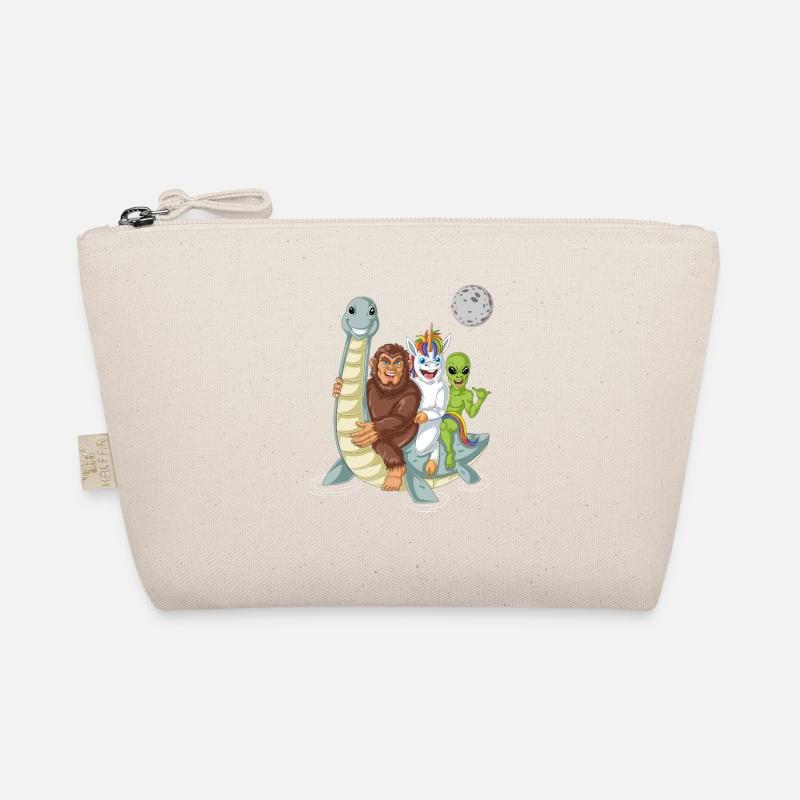 Bigfoot Alien Unicorn Riding Loch Ness Organic Pouch