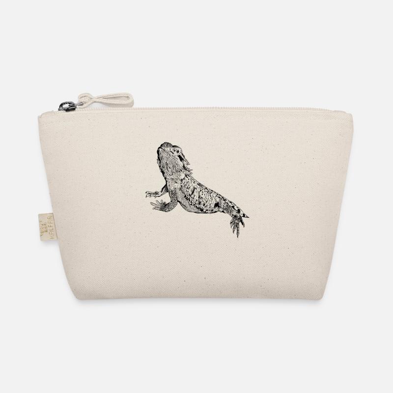 Strichzeichung - Bartagame Bio-Täschchen