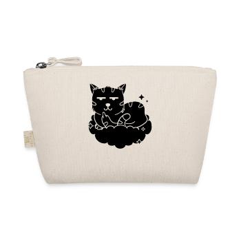 Cat Middle Finger - Flipping Black Cat - Organic Pouch - nature - Front