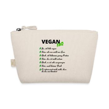 VEGAN Regeln veganer veganerin geschenk tiere - Bio-Täschchen - Natur - Vorne