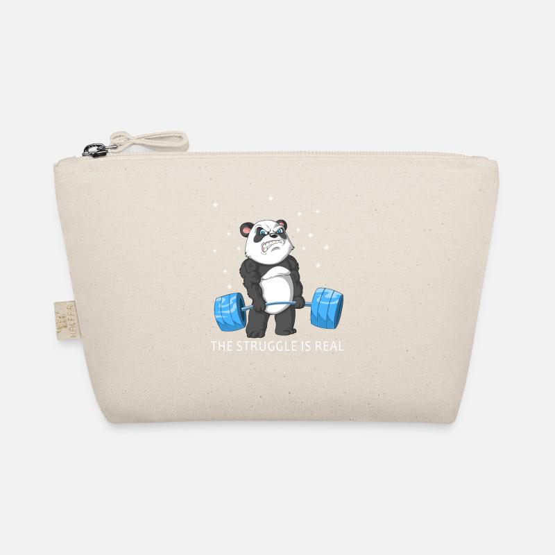 the struggle is real panda Organic Pouch