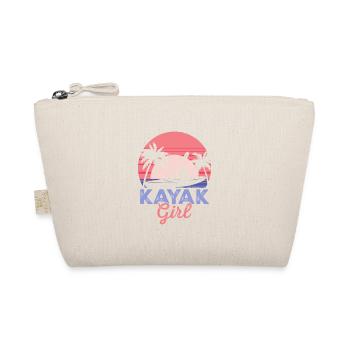Kayak Girl Canoe Kayaking Funny Rowing - Organic Pouch - nature - Front