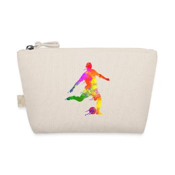 Paint Splashes Soccer Lover Graphic Soccer Player - Organic Pouch - nature - Front
