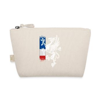 standing griffin blue white red Rostock - Organic Pouch - nature - Front