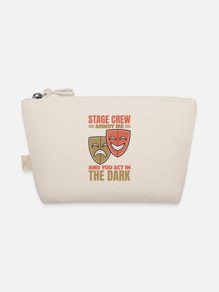 I Work In The Shadows Stage Crew - Organic Pouch - nature - Front