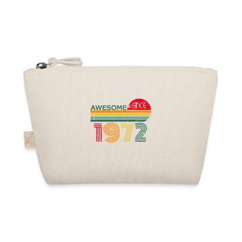 Vintage 1972 72 Birthday Retro Vintage Gift - Organic Pouch - nature - Front
