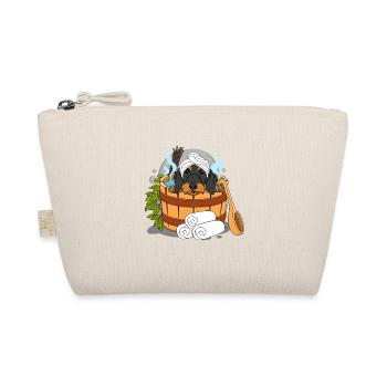 Rauhaardackel Sauna Wellness - Organic Pouch - nature - Front