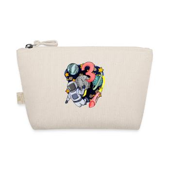 3 birthday boy - 3 years old - I am 3 - Organic Pouch - nature - Front