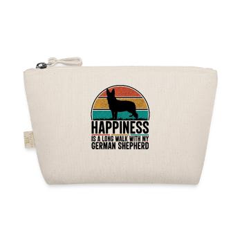 Happiness is a long walk with my dog - Organic Pouch - nature - Front