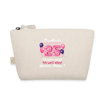 Endlich 25 Geburtstag Ich Kann Alles Ich Weiß - Bio-Täschchen - Natur - Vorne