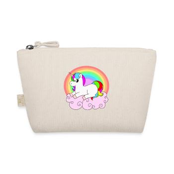 Süßes Einhorn auf einer Wolke mit Regenbogen - Bio-Täschchen - Natur - Vorne