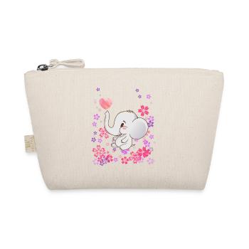 Bébé éléphant avec des fleurs - Trousse biologique - nature - Devant