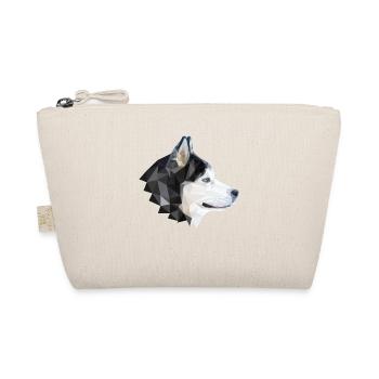 Dog Husky Polygon - Organic Pouch - nature - Front