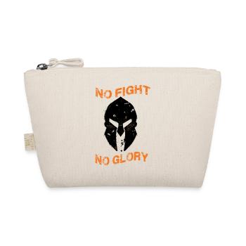 No Fight No Glory Sparta Spruch Spartanischer Helm - Bio-Täschchen - Natur - Vorne