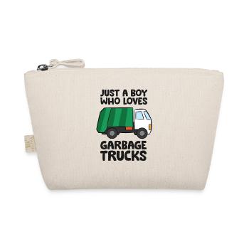 Just a Boy Who Loves Garbage Trucks - Organic Pouch - nature - Front